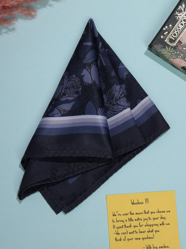 Blue Floral Pocket Square - TOSSIDO