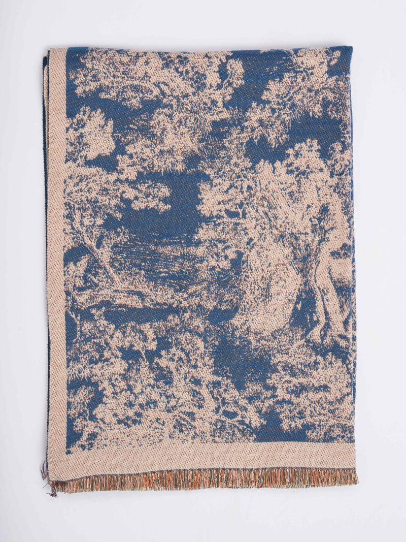 Blue Floral Premium Muffler - TOSSIDO