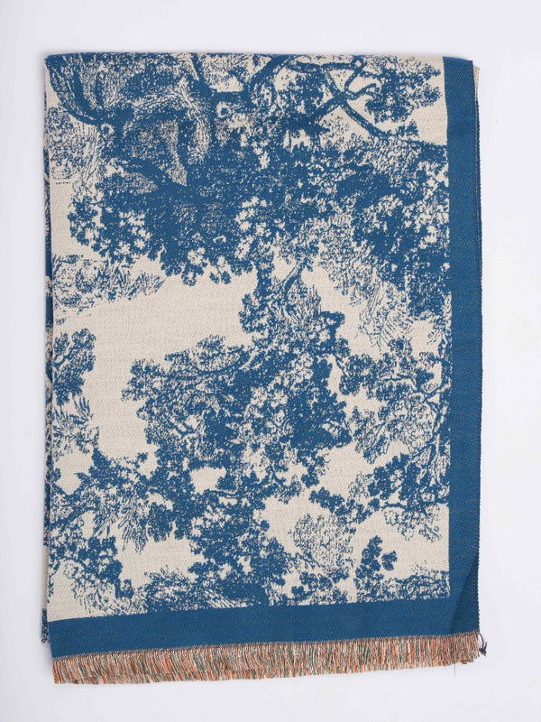 Blue Floral Premium Muffler - TOSSIDO