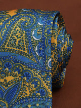 Blue Floral Printed Necktie - TOSSIDO