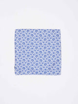 Blue Floral Reversible Stole & Pocket Square Set - TOSSIDO