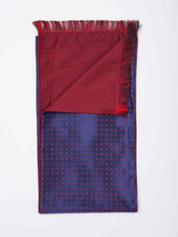Blue Floral Reversible Stole & Pocket Square Set - TOSSIDO
