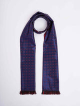 Blue Floral Reversible Stole & Pocket Square Set - TOSSIDO