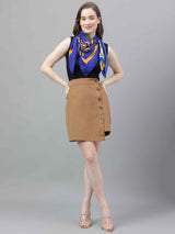 Blue Floral Scarf & Scarf Bag Set - TOSSIDO