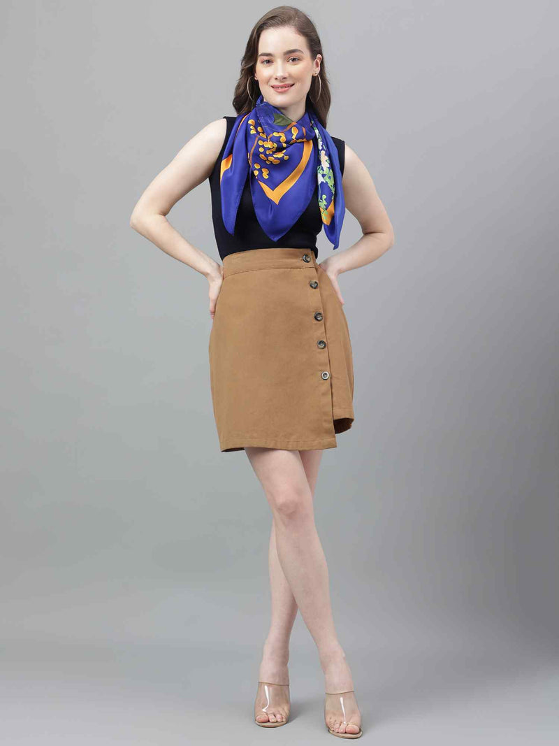 Blue Floral Scarf & Scarf Bag Set - TOSSIDO