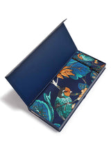 Blue Floral Scarf & Scarf Bag Set - TOSSIDO