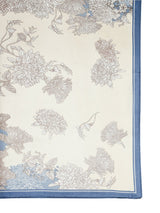 Blue Floral Short Scarf - TOSSIDO