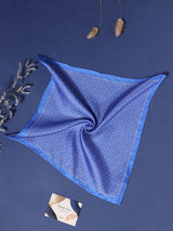 Blue Floral Silk Pocket Square - TOSSIDO