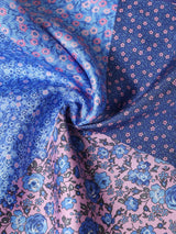 Blue Floral Silk Pocket Square - TOSSIDO