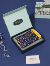 Blue Floral Silk Pocket Square - TOSSIDO