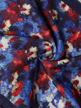 Blue Floral Silk Pocket Square - TOSSIDO