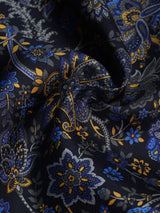 Blue Floral Silk Pocket Square - TOSSIDO