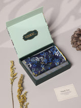 Blue Floral Silk Pocket Square - TOSSIDO