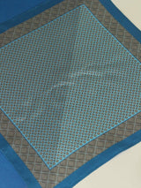 Blue Floral Silk Pocket Square - TOSSIDO