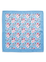 Blue Floral Stole & Pocket Square Set - TOSSIDO