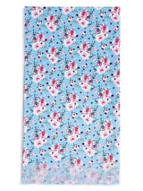 Blue Floral Stole & Pocket Square Set - TOSSIDO