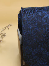 Blue Floral Woven Necktie - TOSSIDO