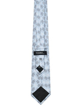 Blue Floral Woven Necktie & Pocket Square - TOSSIDO