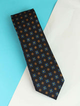 Blue Floral Woven Silk Necktie - TOSSIDO