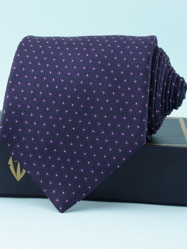 Blue Geometric Broad Necktie - TOSSIDO