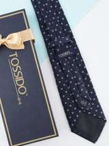 Blue Geometric Broad Necktie - TOSSIDO