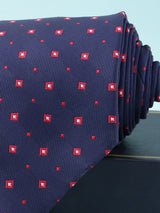 Blue Geometric Broad Necktie - TOSSIDO
