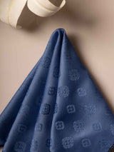 Blue Geometric Jacquard Pocket Square - TOSSIDO