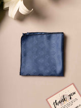 Blue Geometric Jacquard Pocket Square - TOSSIDO