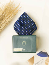 Blue Geometric Jacquard Pocket Square - TOSSIDO