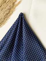 Blue Geometric Jacquard Pocket Square - TOSSIDO