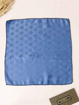 Blue Geometric Jacquard Pocket Square - TOSSIDO