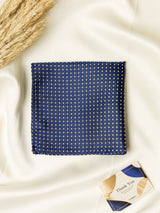 Blue Geometric Jacquard Pocket Square - TOSSIDO