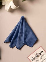 Blue Geometric Jacquard Pocket Square - TOSSIDO