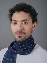 Blue Geometric Muffler - TOSSIDO