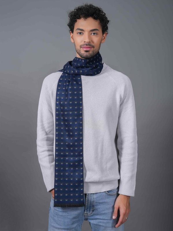 Blue Geometric Muffler - TOSSIDO