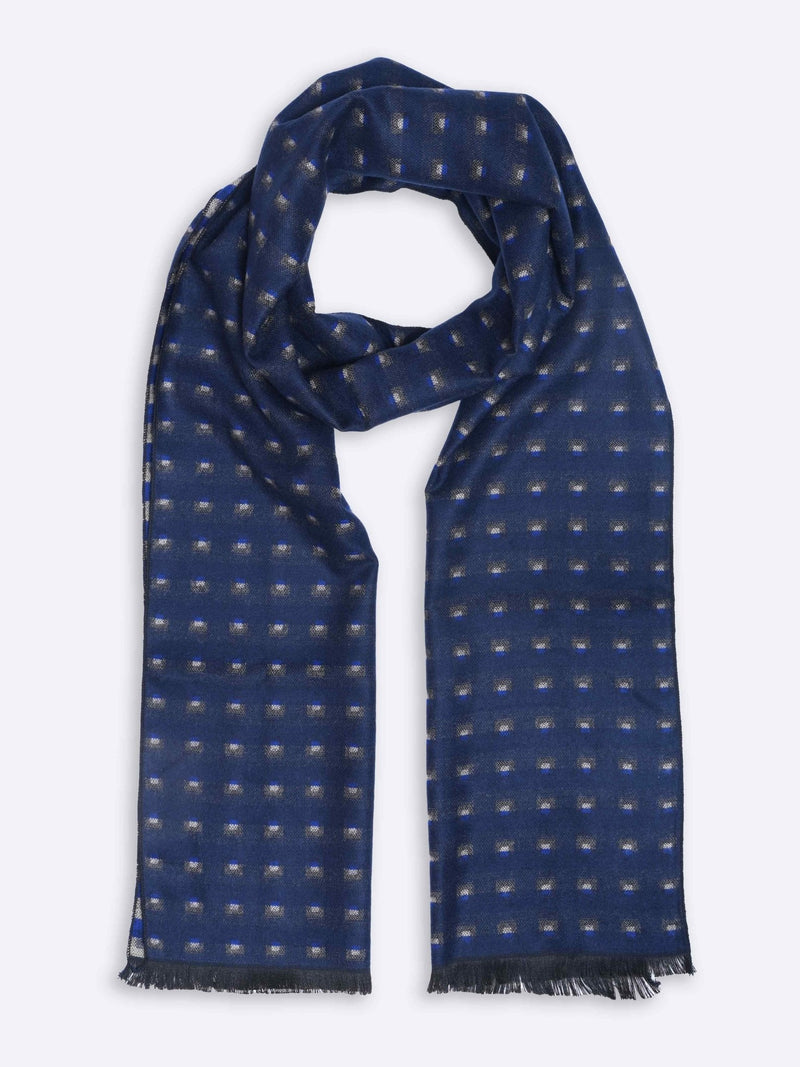 Blue Geometric Muffler - TOSSIDO