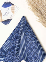 Blue Geometric Necktie Gift - set - TOSSIDO