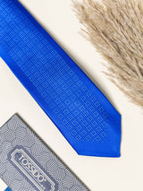 Blue Geometric Necktie Gift - set - TOSSIDO