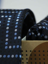 Blue Geometric Necktie & Pocket Square Giftset - TOSSIDO