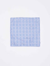 Blue Geometric Reversible Stole & Pocket Square Set - TOSSIDO