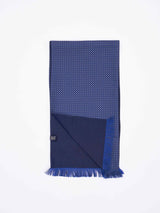 Blue Geometric Reversible Stole & Pocket Square Set - TOSSIDO