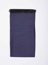 Blue Geometric Reversible Stole & Pocket Square Set - TOSSIDO