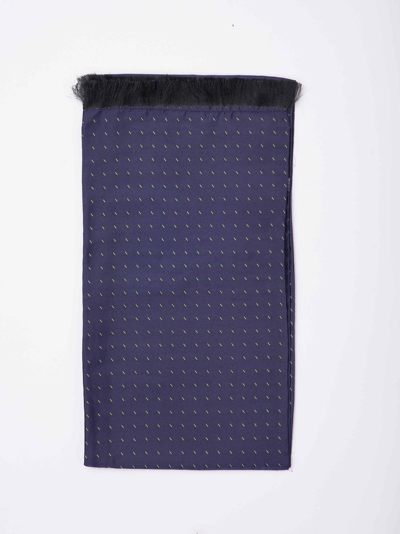 Blue Geometric Reversible Stole & Pocket Square Set - TOSSIDO