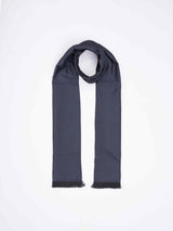 Blue Geometric Reversible Stole & Pocket Square Set - TOSSIDO