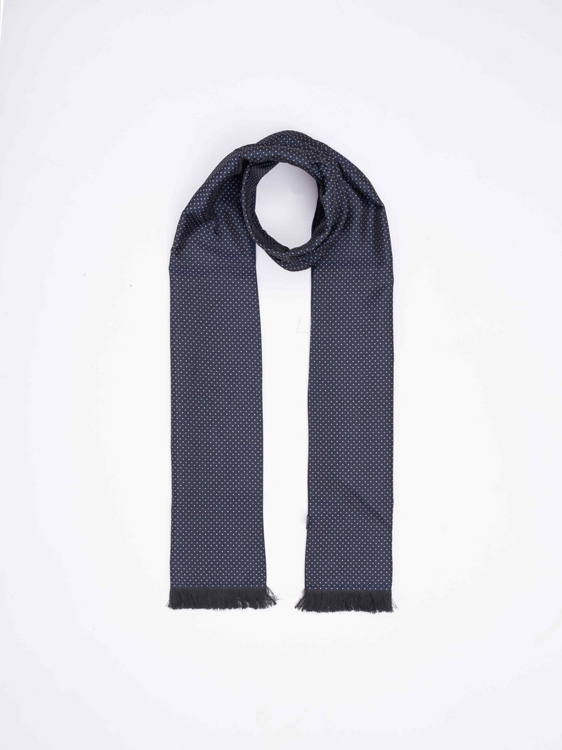 Blue Geometric Reversible Stole & Pocket Square Set - TOSSIDO