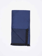 Blue Geometric Reversible Stole & Pocket Square Set - TOSSIDO