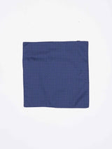 Blue Geometric Reversible Stole & Pocket Square Set - TOSSIDO