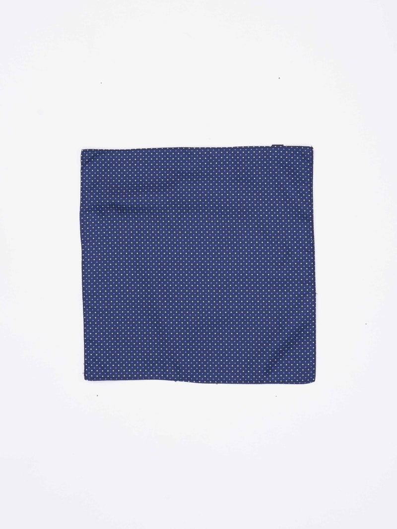 Blue Geometric Reversible Stole & Pocket Square Set - TOSSIDO