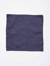 Blue Geometric Reversible Stole & Pocket Square Set - TOSSIDO