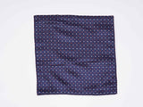 Blue Geometric Reversible Stole & Pocket Square Set - TOSSIDO